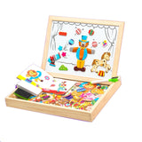 100Pcs Wooden Magnetic Puzzle