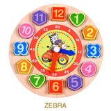 Wooden Clocks Toys  Montessori 3D Puzzle