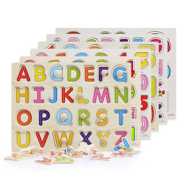 30cm Alphabet  Wood Jigsaw Toys