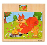 12 Piece Puzzle Wooden Toys Kids